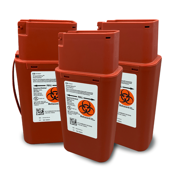 Diamedical Usa 1 Quart Transportable Sharps Container - Pack of 3 KEN8303SA-3Pack